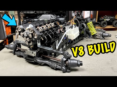 V8 ENGINE RC CAR BUILD PART 1 - 4WD MONSTER TRUCK WITH 3 SPEED TRANSMISSION