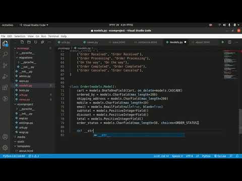Ecommerce Site using Django Framework | Part 2 | Model Design