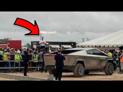 Elon Musk & Tesla Cybertruck At Gigafactory Austin Texas