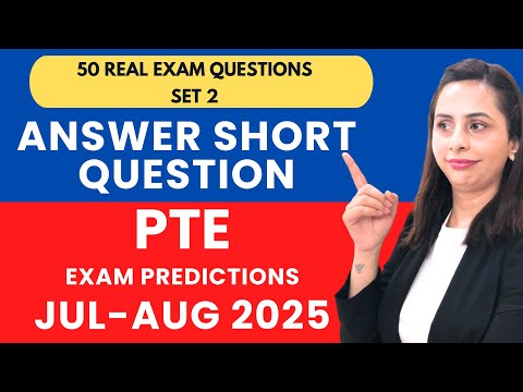 PTE Answer Short Question Practice | PTE Real Exam Questions | August 2025
