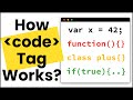 Learn When and How to Use the Code Tag in HTML5 With Coding Exercise