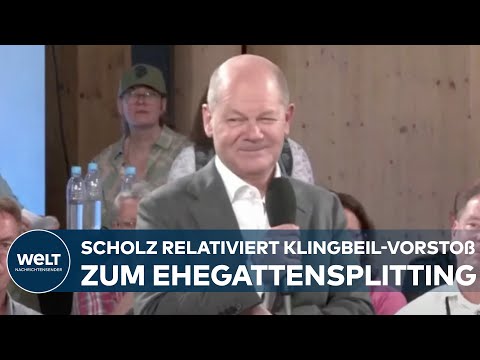 Video Thumbnail: STREIT ÜBER EHEGATTENSPLITTING: Olaf Scholz relativiert Vorstoß von SPD-Chef Lars Klingbeil
