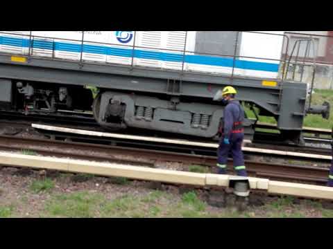 Primer eje del primer bogie de la Brissonneau & Lotz 1207 cuando empalmaba general ascendente