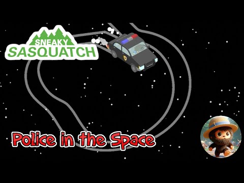 Sneaky Sasquatch - Police in the Space Glitch!!!! Flying to the Moon
