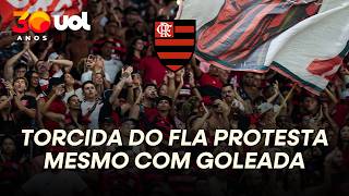 'TIME SEM VERGONHA': MESMO COM 8X0, TORCIDA DO FLAMENGO PROTESTA EM VITÓRIA SOBRE O MADUREIRA