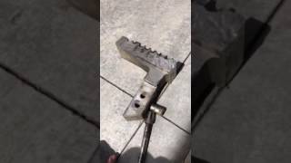 Removal of frozen steel hitch pin from aluminum hitch