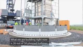 preview picture of video 'Building of Stamåsen wind farm in Sweden'
