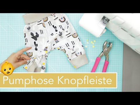 Pumphose nähen mit Knopfleiste zum Wickeln | kostenloses Schnittmuster