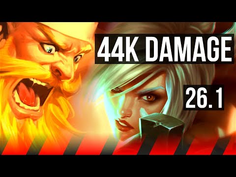 OLAF vs RIVEN (TOP) | 44K damage | KR Diamond | 26.1