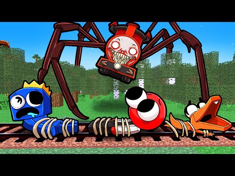 RAINBOW FRIENDS vs CHOO CHOO CHARLES! (Minecraft)