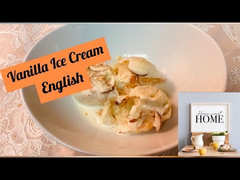 Vanilla Ice cream with Banana flavor in English #Jumana’sCooking