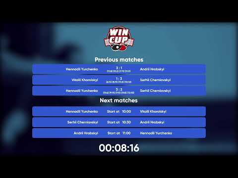 09:00 Hennadii Yurchenko 3-2 Serhii Cherniavskyi West 1 WIN CUP 11.10.2022 | TABLE TENNIS WINCUP
