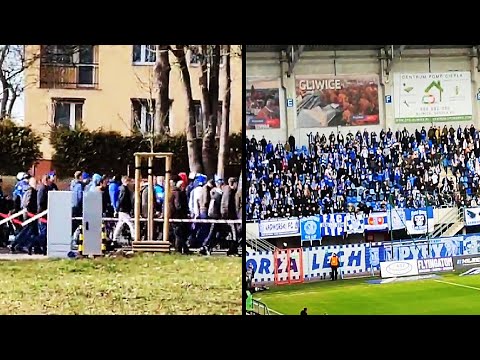 Kibice Lecha Poznań w Gliwicach | 12.03.2023