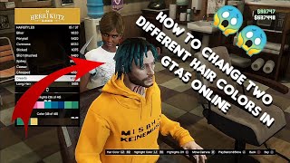HOW TO GET TWO DIFFERENT HAIR COLORS IN GTA5 ONLINE
