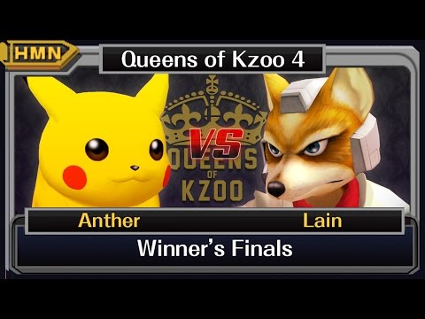 Queens of Kzoo IV Melee Winners Finals - Anther (Pikachu) vs. Lain (Fox)