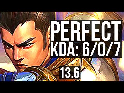 XIN ZHAO vs JARVAN IV (JNG) | 6/0/7, Dominating | KR Master | 13.6