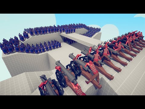 5x BOMB CANON VS 50x EVERY SHIELD UNIT | TABS - Totally Accurate Battle Simulator