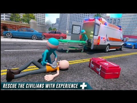 Stickman Ambulance Roof Stunts level  2 ,Android Gameplay,   #gameplay #gaming