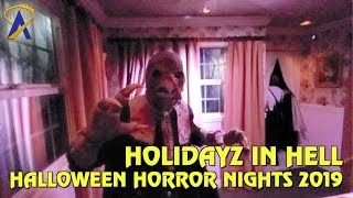 Holidayz in Hell maze &amp; Christmas in Hell scare zone at Halloween Horror Nights Hollywood 2019