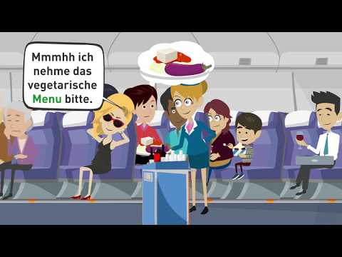 Deutsch lernen A2, B1 / Tina und Daniel fliegen in die Ferien / Teil 1 / Grammatik und Wortschatz