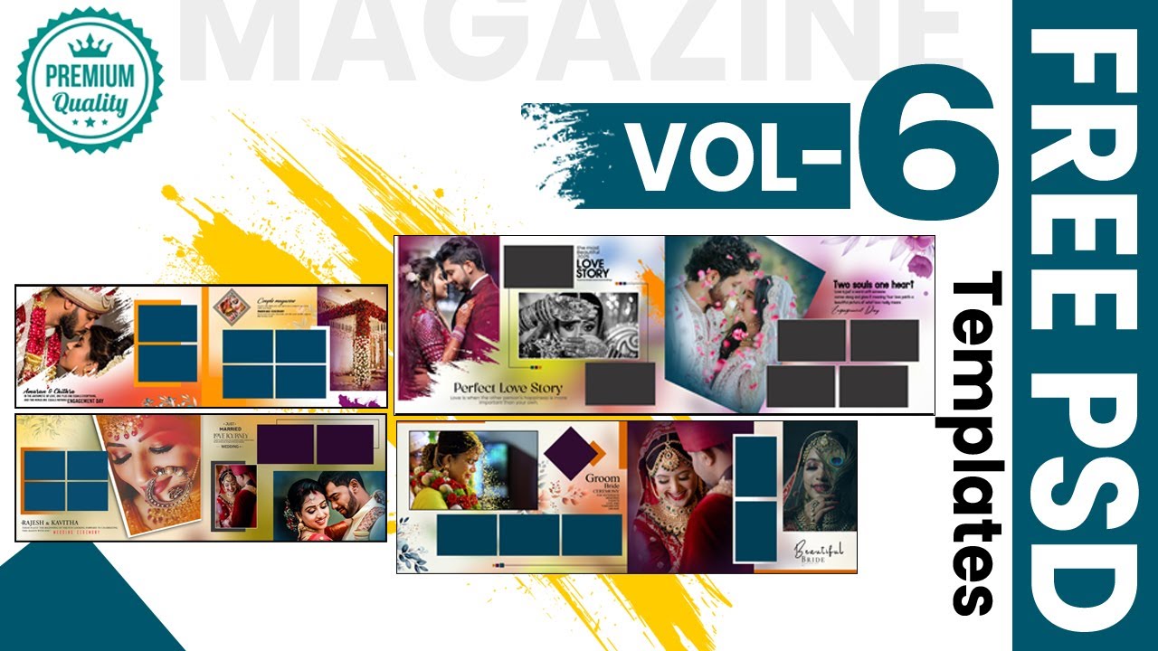 FREE PSD TEMPLATES VOL-6 | BEST WEDDING ALBUM DESIGN 12X36 PSD TEMPLATES.
