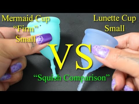 Mermaid Cup Firm vs Lunette Cup Small "Squish" - Menstrual Cups