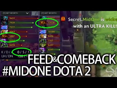 Feed and Comeback like MidOne Ember Spirit Dota 2 Team Secret vs Navi