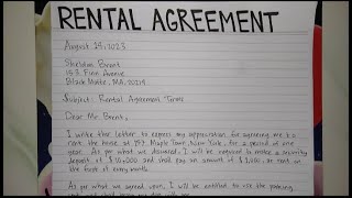 How To Write A Rental Agreement Letter Step by Step Guide | Writing Practices