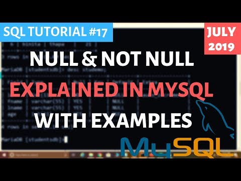 MySQL Constraints Hindi 17 NULL and NOT NULL Constraint in MySQL Expalined in Hindi