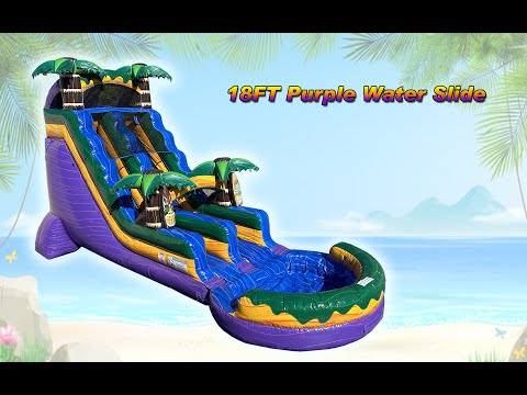 18 FT Purple Wet and Dry Water Slide