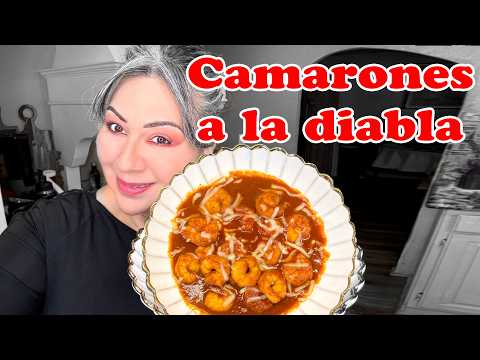 Camarones a la diabla con salsa casera que quedaron para chupase los dedos