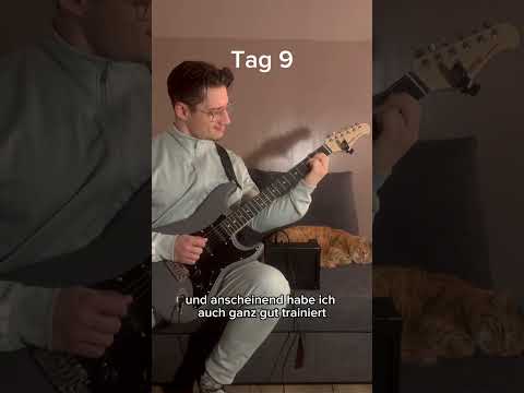 Tag 9 - E-Gitarre lernen |  Finger einzeln lösen  #lernen  #egitarre #katze