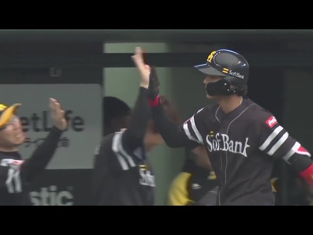 【1回表】ホークス・今宮 先制のソロホームラン!! 2019/4/20 L-H