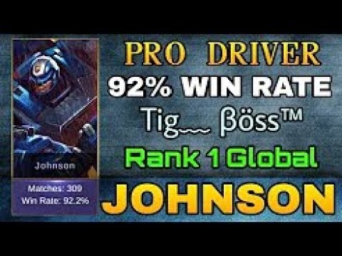 92% Win Rate Johnson - Top 1 Global Johnson - Mobile Legends