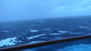 Rough seas between Sydney and Melbourne on the Royal Princess, February 2025