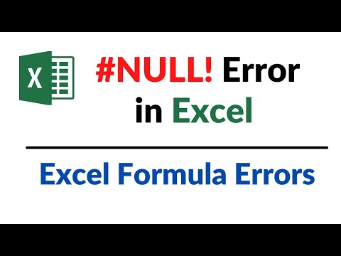 Formula Errors in Excel