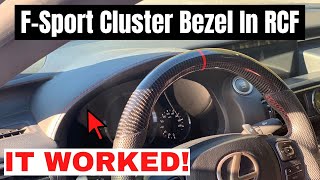 Fitting Lexus RC350 F Sport Red Stitch Instrument Cluster Bezel Into RCF Guide