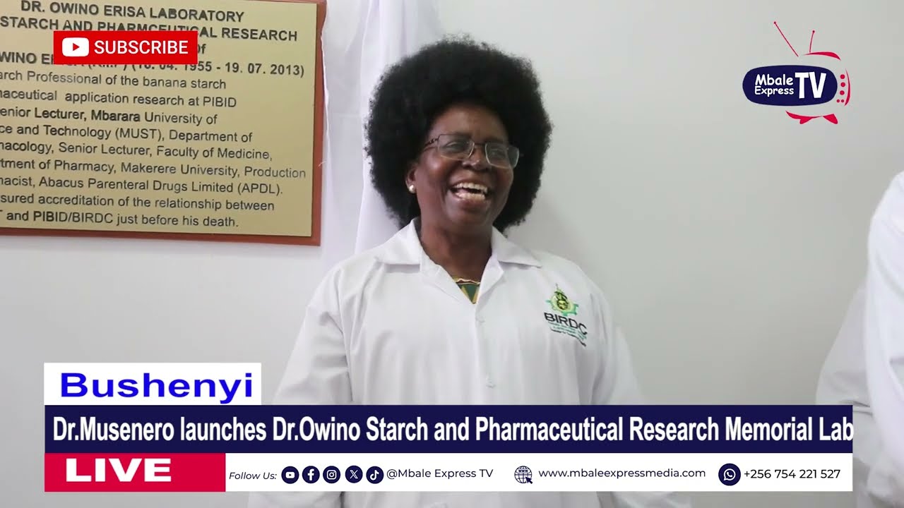 Bushenyi: Minister Musenero Commissions Dr. Owino Starch and Pharmaceutical Memorial Laboratory