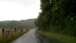preview picture of video 'Gjern Hillclimb 2010 first heat in Gordini - Heavy Rain!'