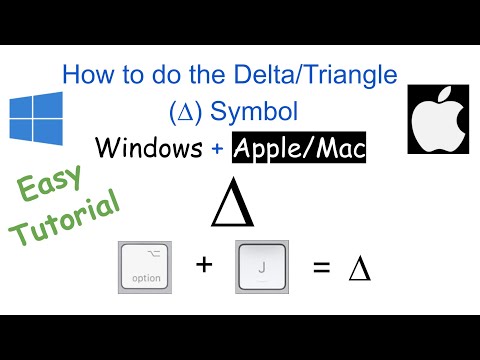 How to do the ∆ (Delta/Triangle) Symbol On Mac/Apple Devices
