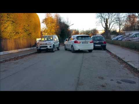 Parking backwards along the direction of travel