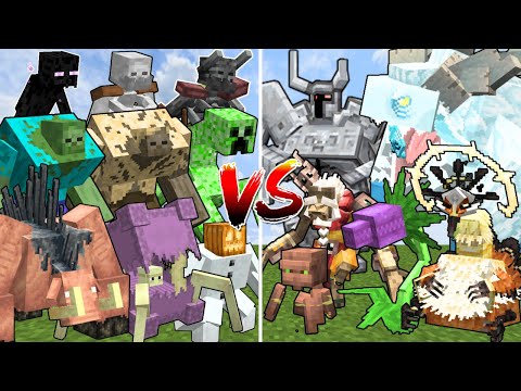 ALL MINECRAFT MUTANT MONSTERS vs ALL MOWZIE'S MOBS | Minecraft Mob Battle