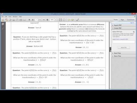 Maths ROTW 35 - Core 1 and 2 Revision Notes