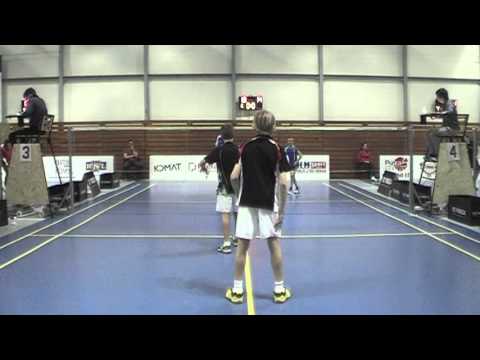 MČR U13 Adam Grohman, Matěj Rzeplinski - Vojtěch Poříz, Stanislav Zacha - první set