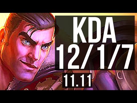 JAYCE vs QUINN (TOP) | 12/1/7, Legendary, 300+ games | KR Grandmaster | v11.11