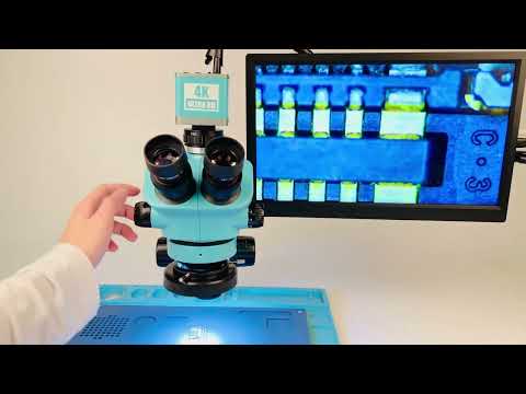 RF4 HDMI Camera 15.6Inch 4K HD Display Screen Repair IC CPU Phone Optical Zoom Triocular Microscope