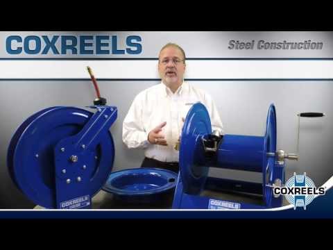 Coxreels TSH-N-4100HV 1/2X100' 300psi Hi-Vis Supreme Duty Spring Retractable Low Pressure Hose Reel