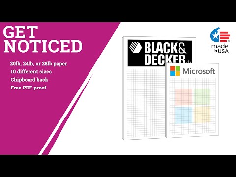 Sticky Notes Graph Pads: 8.5” x 11”