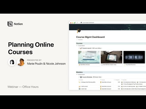 Notion Office Hours: Planning Online Courses - YouTube