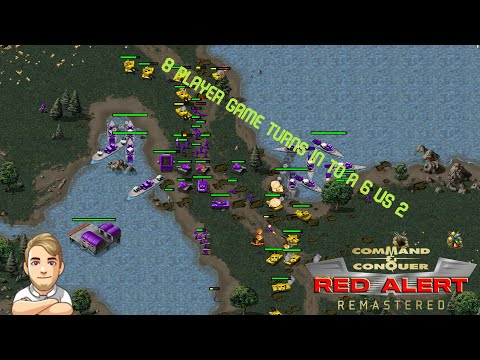 8 player game turns in to a 6 VS 2 !!!!  Command and Conquer Remastered Collection Red Alert